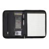 Microfibre Zipped Folder Black | 1-Colour Pad Print