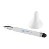 Bullet Stylus Ballpoint Pen & Screen Cleaner White | Without Branding