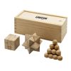 Brainiac 3-Piece Wooden Brainteasers Brown | Without Branding