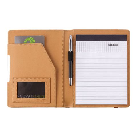 A5 Cork Portfolio Brown | 1-Colour Pad Print