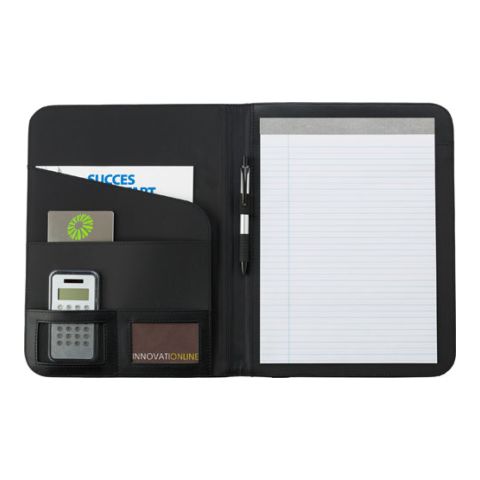 A4 PU Padded Portfolio Black | 1-Colour Pad Print