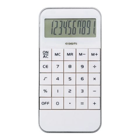 Mobile Phone Shaped Ten Digit Calculator White | Without Branding