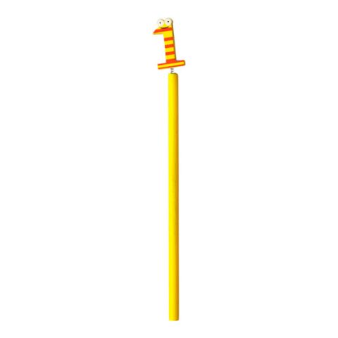 Unsharpened Pencil With Number Colourful | Without Branding