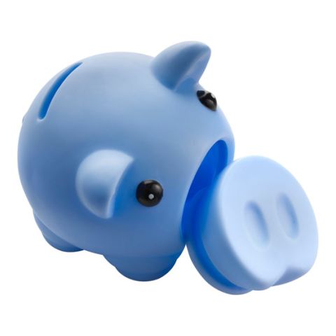 Plastic Piggy Bank Light Blue | Without Branding