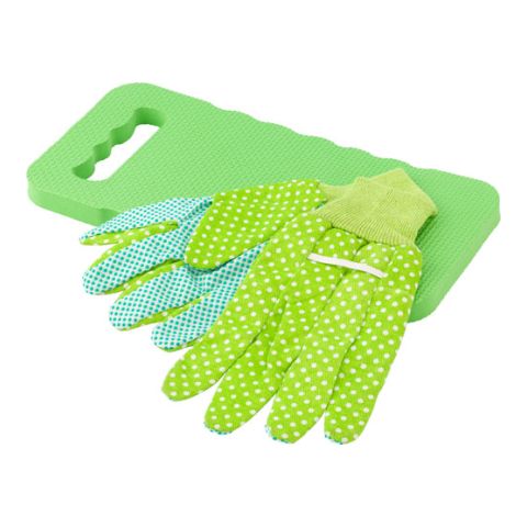 Garden Set, Including Foam Knee Cushion &amp; Two Gloves Light Green | Without Branding