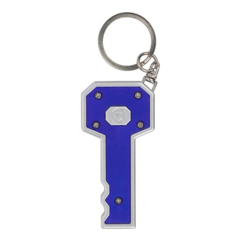 Keychain With Key Shaped Hanger Medium Blue | Without Branding