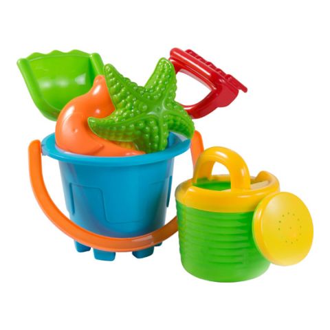 Plastic Beach Bucket With Mini Tools Colourful | Without Branding