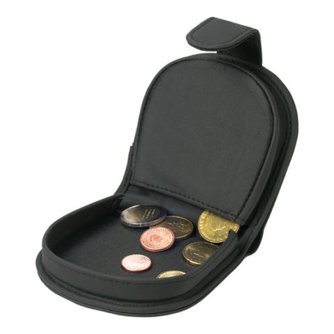 Coin Purse With Clip For Closing Black | Without Branding