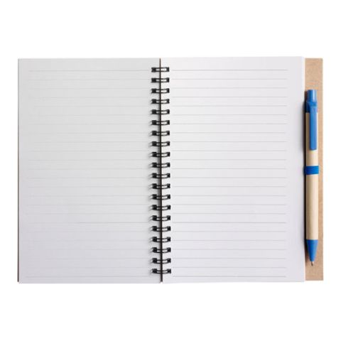 Recycled Note Book &amp; Ball Pen Light Blue | Without Branding