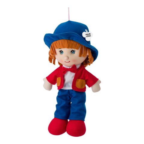 Cotton Stuffed, Boy Shaped Doll Colourful | 1-Colour Pad Print