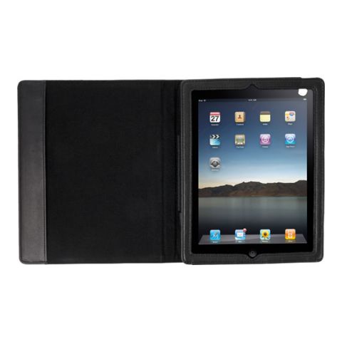 IPad Holder In Padded PVC Black | 1-Colour Pad Print