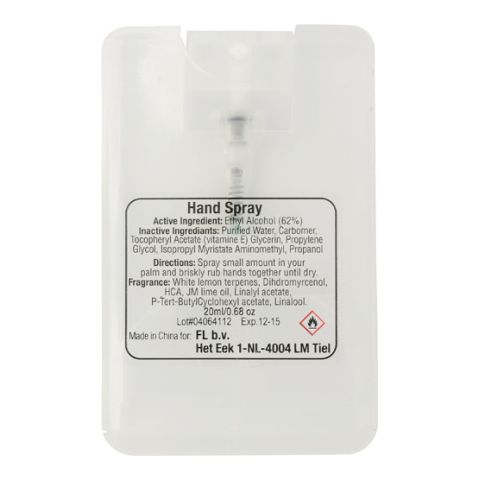  20Ml Hand Spray Transparent | Without Branding