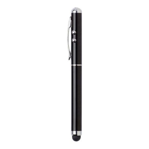 Laser Pen With LED Light &amp; Rubber Tip Black | 1-Colour Pad Print