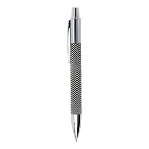 Metal Ball Pen Black - White | 1-Colour Pad Print