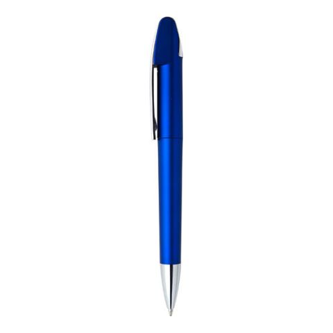 Plastic Ball Pen With Metallic Finish, Black Ink Medium Blue | Without Branding