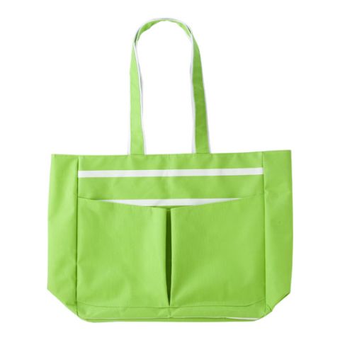 Polyester (600D) Bright Coloured Beach Bag Light Green | 1-Colour Screen Print