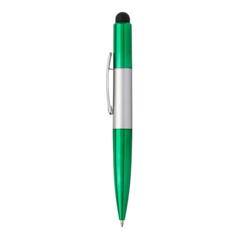 Plastic Twist Action Ball Pen With LED Lights Green | Without Branding