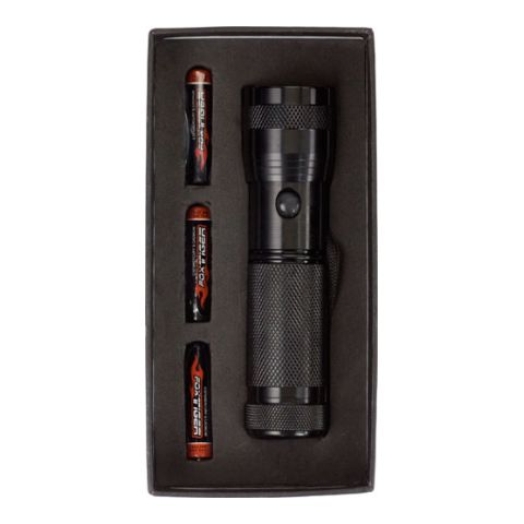 Torch With 14 LED Lights Black | 1-Colour Pad Print