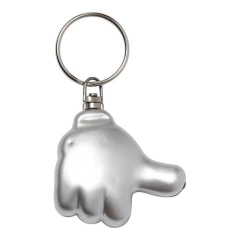 Key Holder With A Thumbs Up Push Button LED Light Silver | Without Branding