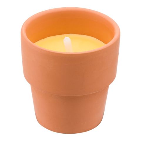 Citronella Candle In Clay Pot Brown | Without Branding