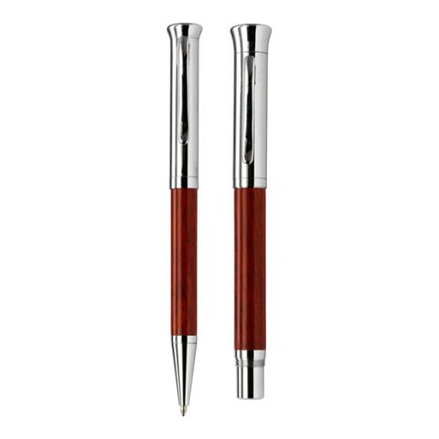Wooden Ball Pen &amp; Rollerball Brown | 1-Colour Pad Print