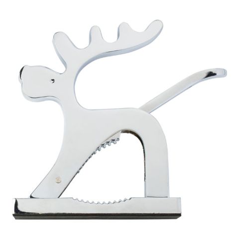 Deer Shaped Metal Nutcracker Silver | Laser Engrave
