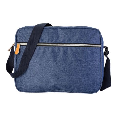 Polyester Laptop Bag In Denim Look Navy Blue | Without Branding