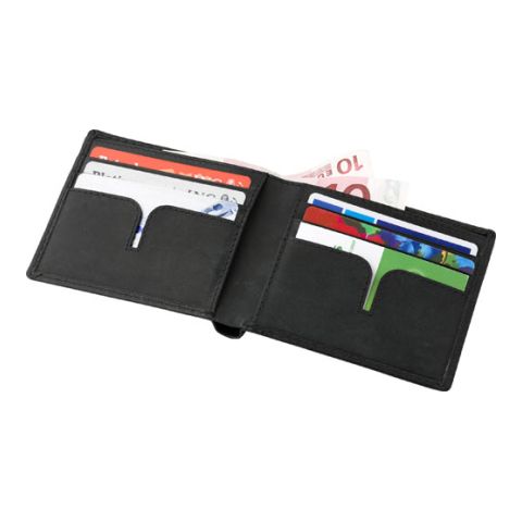 Leather Charles Dickens Wallet Black | 1-Colour Pad Print