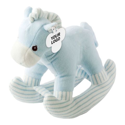 Plush Rocking Horse Light Blue | 1-Colour Pad Print