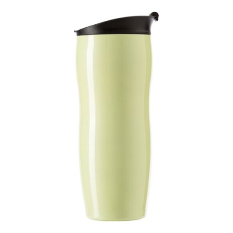 Stainless Steel, Double Walled Vacuum Travel Mug Yellow | 1-Colour Pad Print