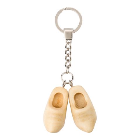 Steel Key Ring With A Set Wooden Dutch Shoes Brown | Without Branding