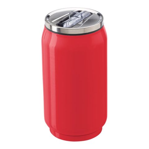 Leak Proof Drinking Can With Build In Straw Red | 1-Colour Pad Print