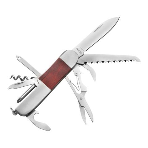 Steel &amp; Wood Pocket Knife Brown | 1-Colour Pad Print
