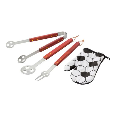 5 Pcs Football BBQ Set Green | 1-Colour Transfer Print