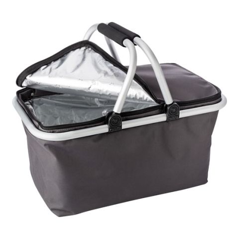 Oxford Fabric, Cooler, Foldable Shopping Basket Grey | 1-Colour Screen Print