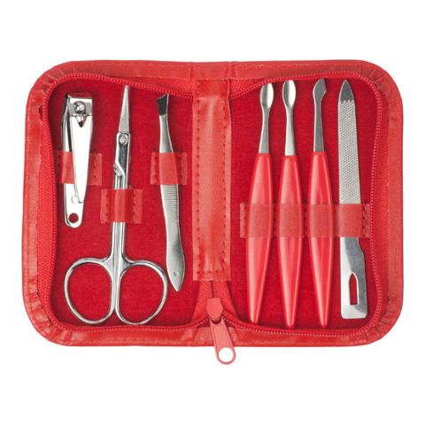 Manicure Set, 7 Pc Red | Without Branding