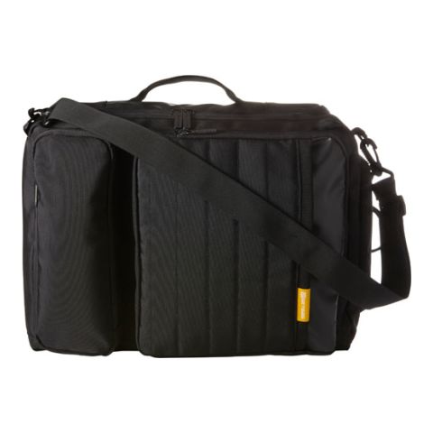 GETBAG Polyester (600D) Multifunctional Laptop Bag Black | 1-Colour Screen Print