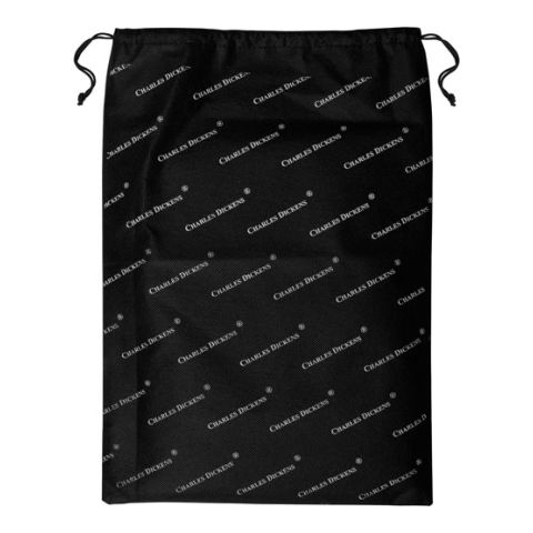 Charles Dickens Swarovski Bonded Leather Folder Black | 1-Colour Pad Print