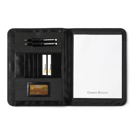 Charles Dickens Folder, A4 Black | 1-Colour Screen Print