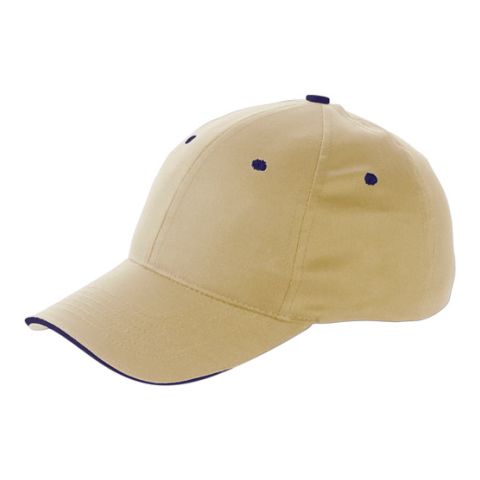Cap With Sandwich Peak Beige | Without Branding