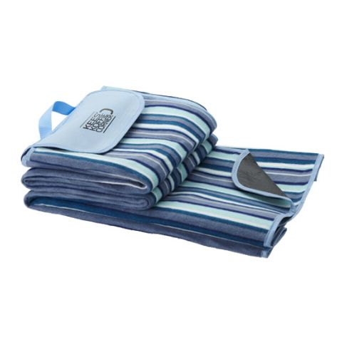 Riviera Picnic Blanket White - Medium Blue | Without Branding