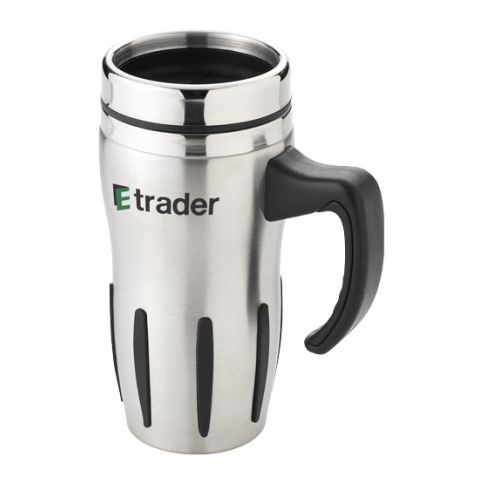 Tech Insulating Mug Black - Silver | Without Branding