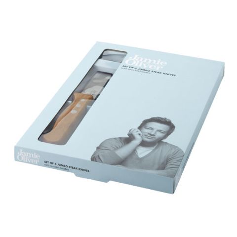 4-Piece Jumbo Steak Knives Beige - Silver | Without Branding