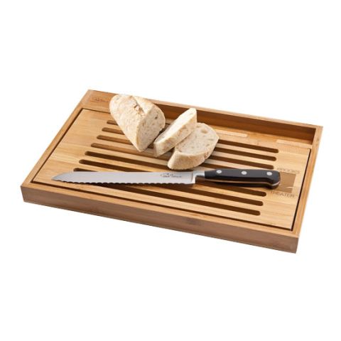 Bistro Cutting Board With Bread Knife Beige | Without Branding