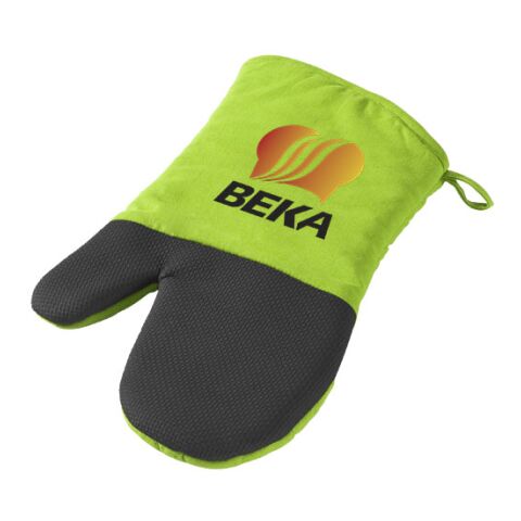 Maya Oven Glove Black - Light Green | Without Branding