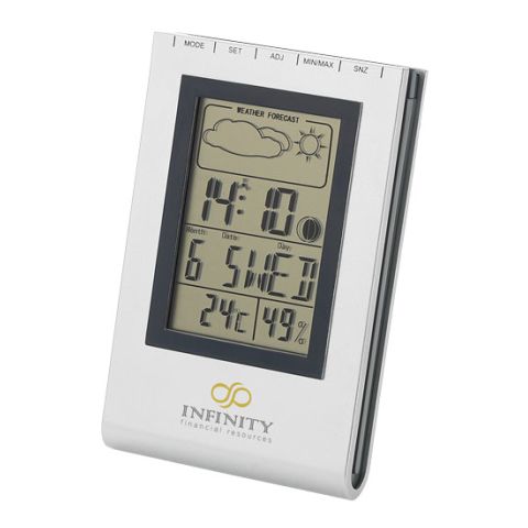 Rimini Desk Weather Station Silver | Without Branding