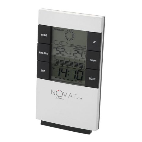 Como Desk Weather Station Black - Silver | Without Branding