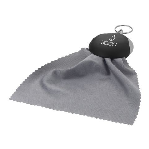 Cleaning Cloth Key Chain Black | Without Branding