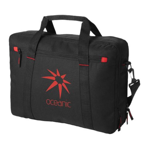 Vancouver 15.4&quot; Extended Laptop Bag Red - Black | Without Branding