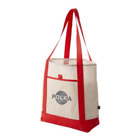 Lighthouse Non Woven Tote White - Red | Without Branding